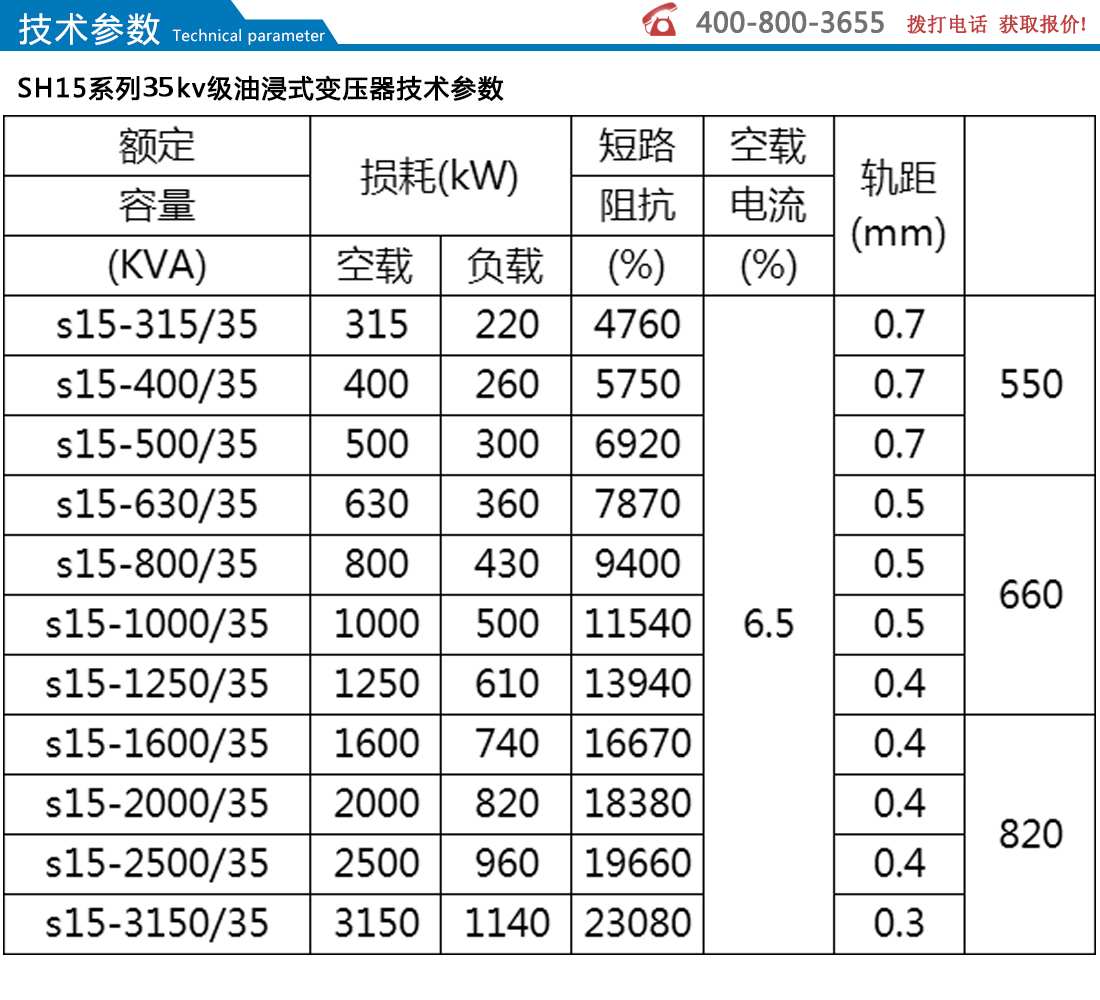 SH15系列35kv级油浸式变压器